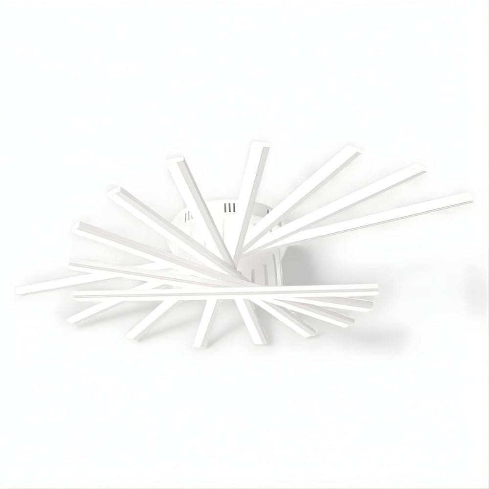 Grand Lustre Salon Etoile Blanc Blanc