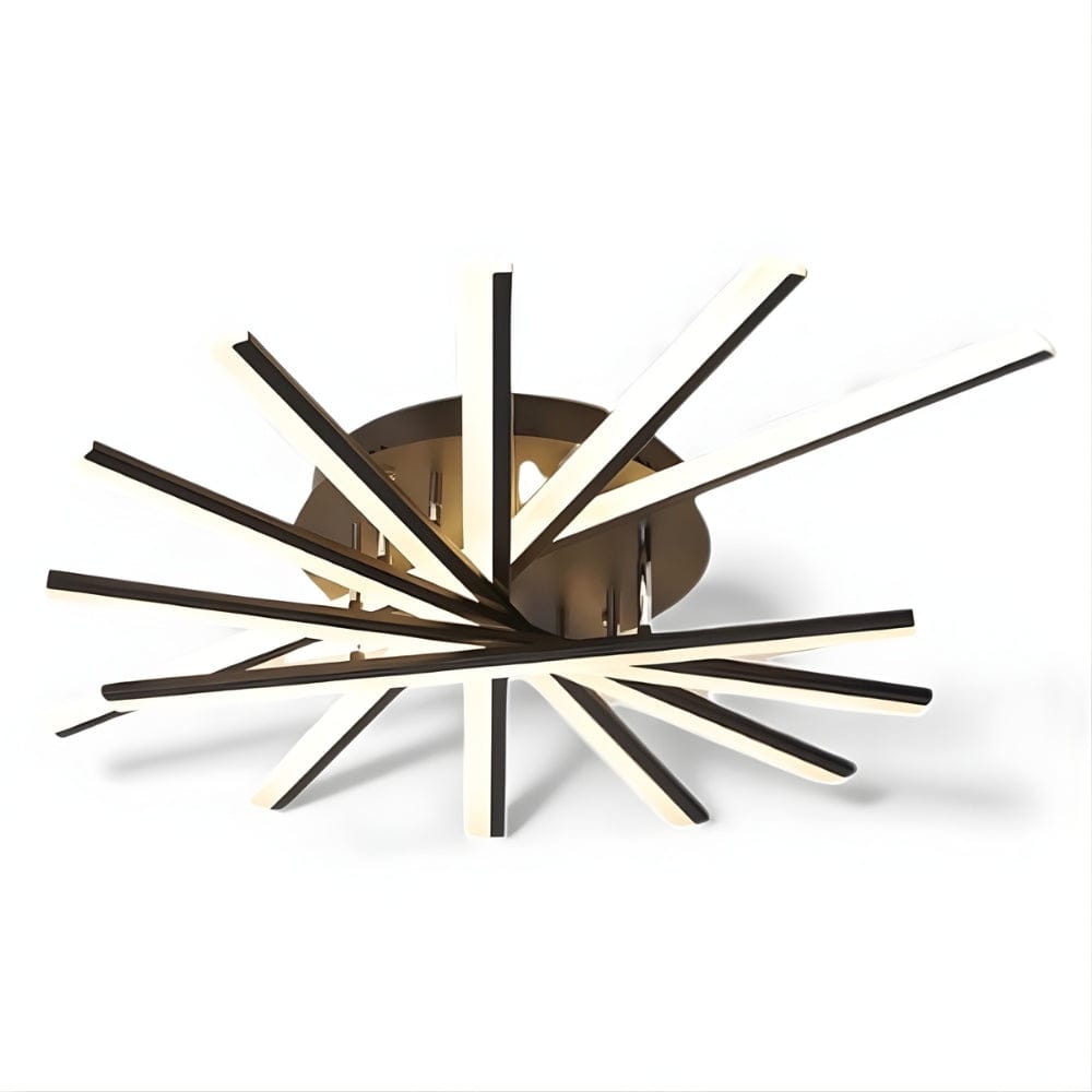 Grand Lustre Salon Etoile Noir Noir