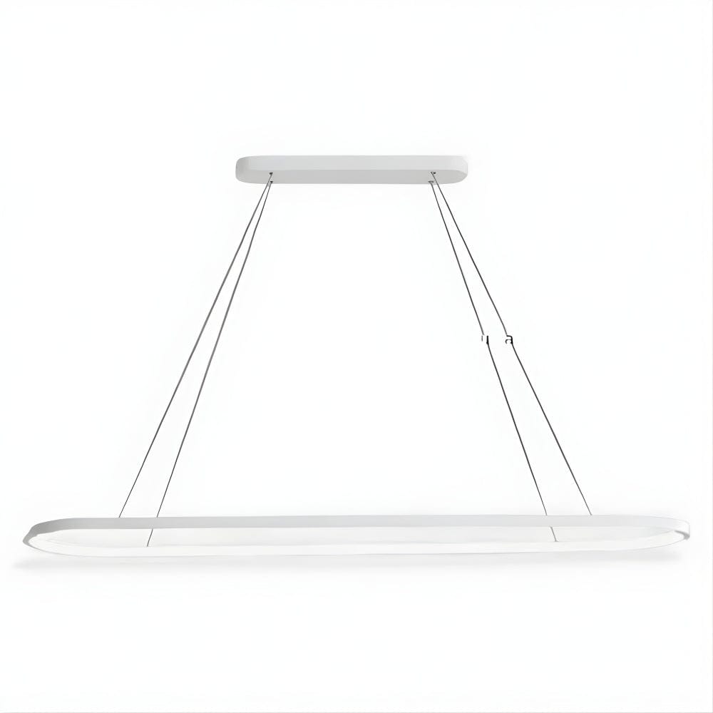 Lustre Blanc Moderne Oval Blanc Image