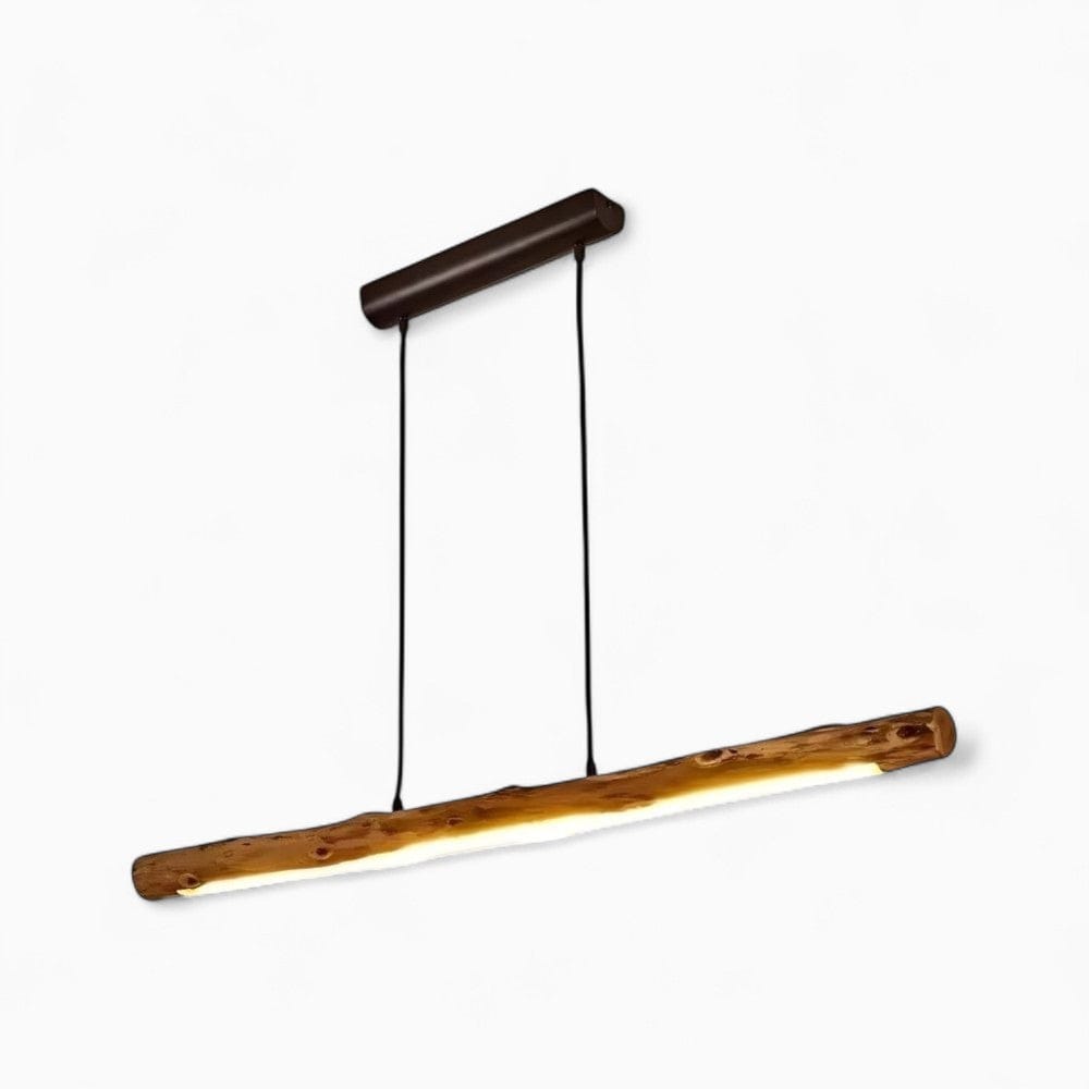 Lustre Bois Baton Naturel Marron
