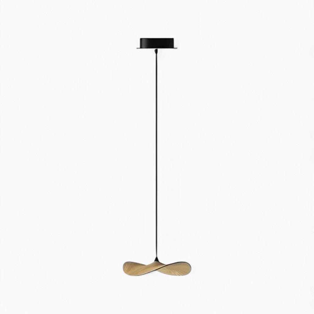 Lustre Bois Simple Feuille claire Beige