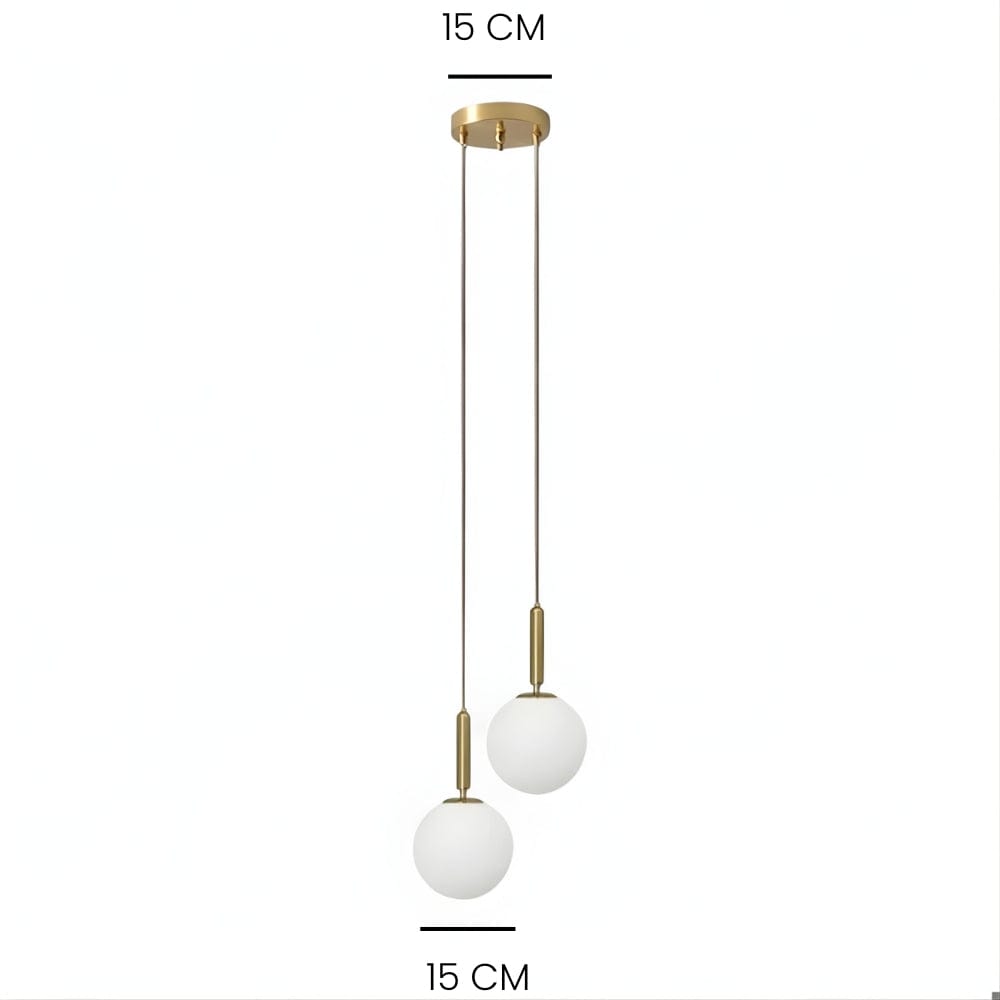 Lustre Chambre 2 Suspendu Dorée Dorée