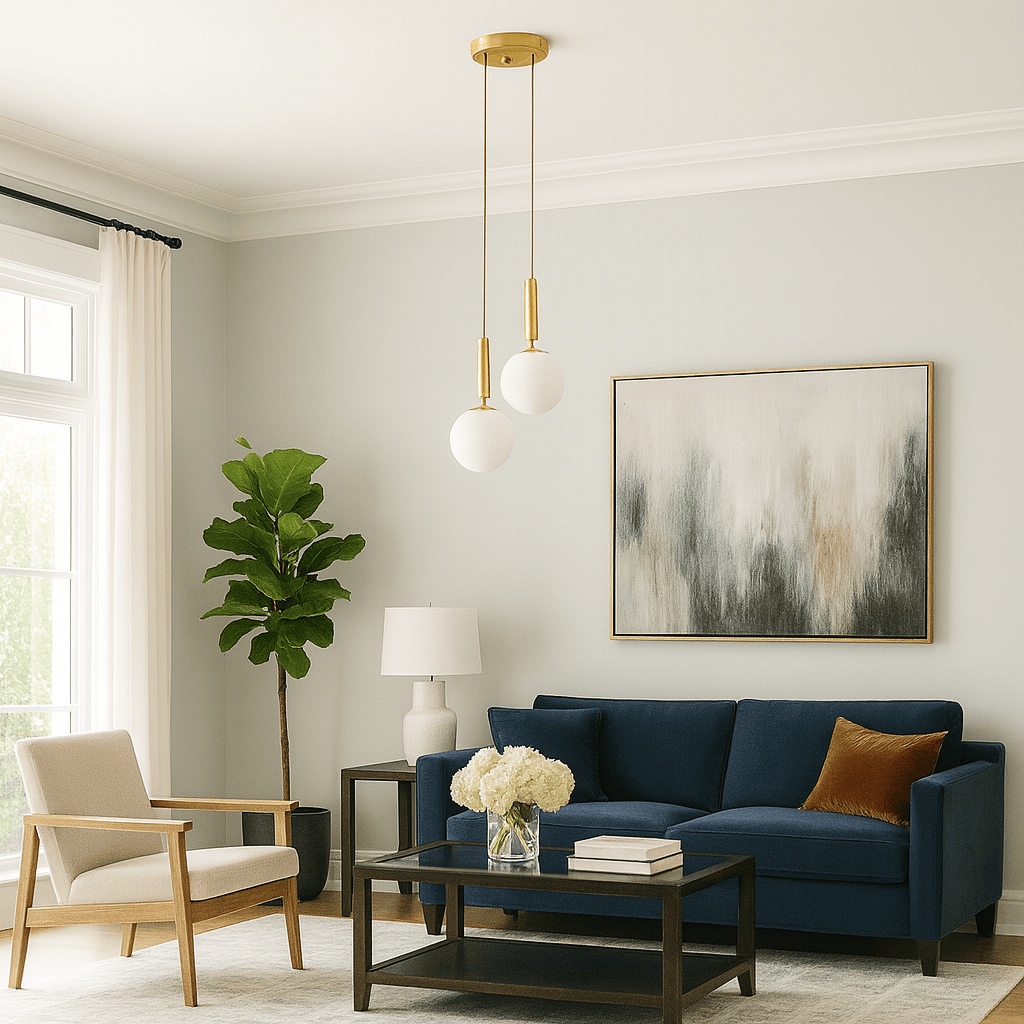 Lustre Chambre 2 Suspendu Dorée Dorée