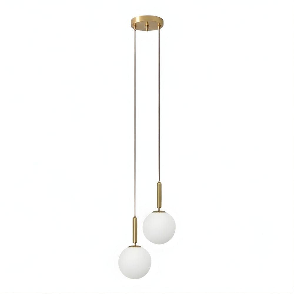 Lustre Chambre 2 Suspendu Dorée Dorée Image