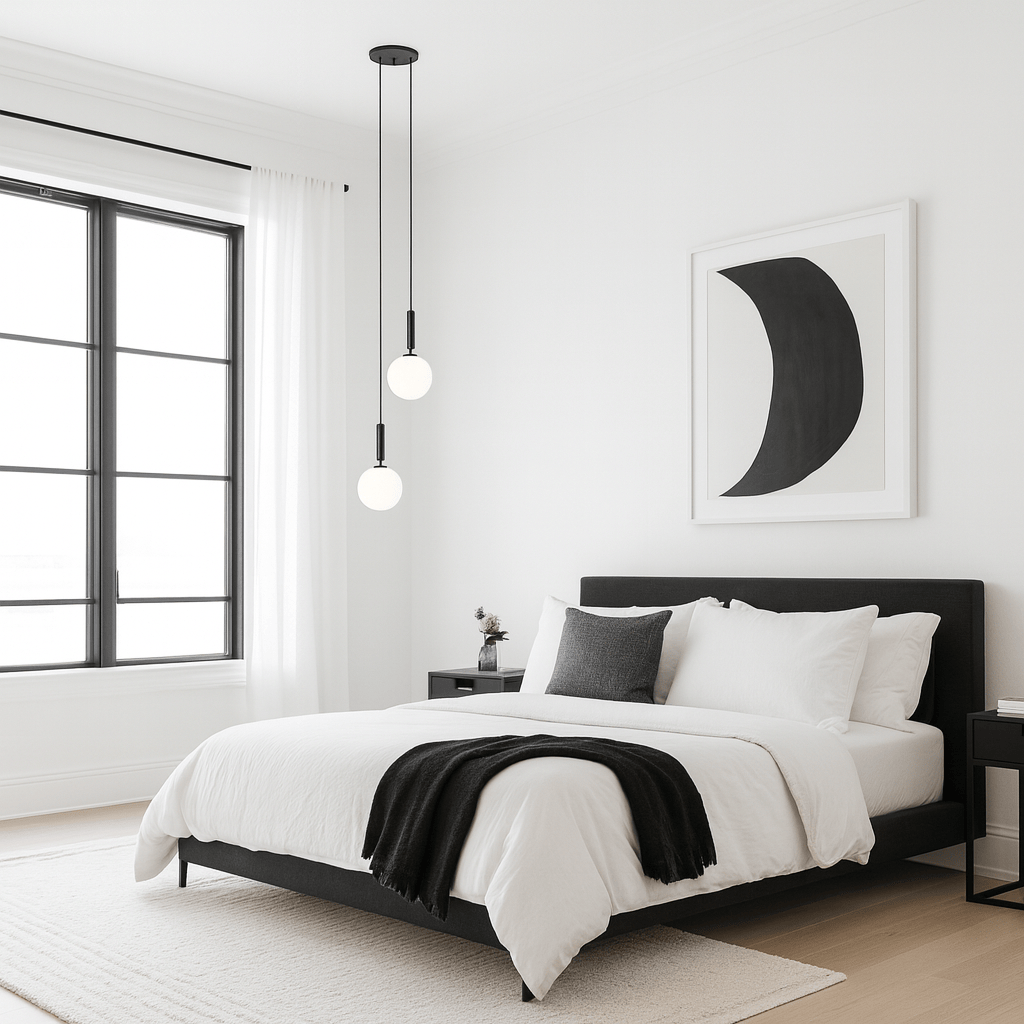 Lustre Chambre 2 Suspendu Noir Noir