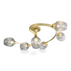 Lustre Chambre Courbe Doree Dorée