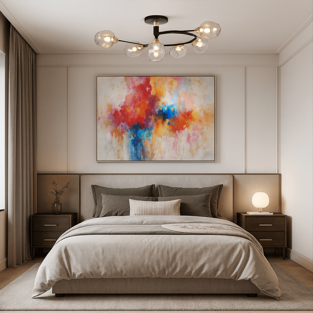 Lustre Chambre Courbe Noir Noir