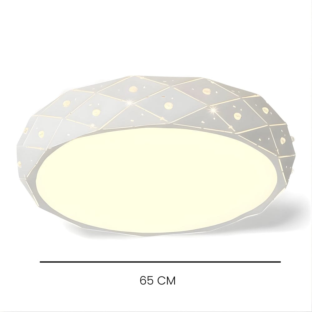 Lustre Chambre Grand Rond Blanc Blanc