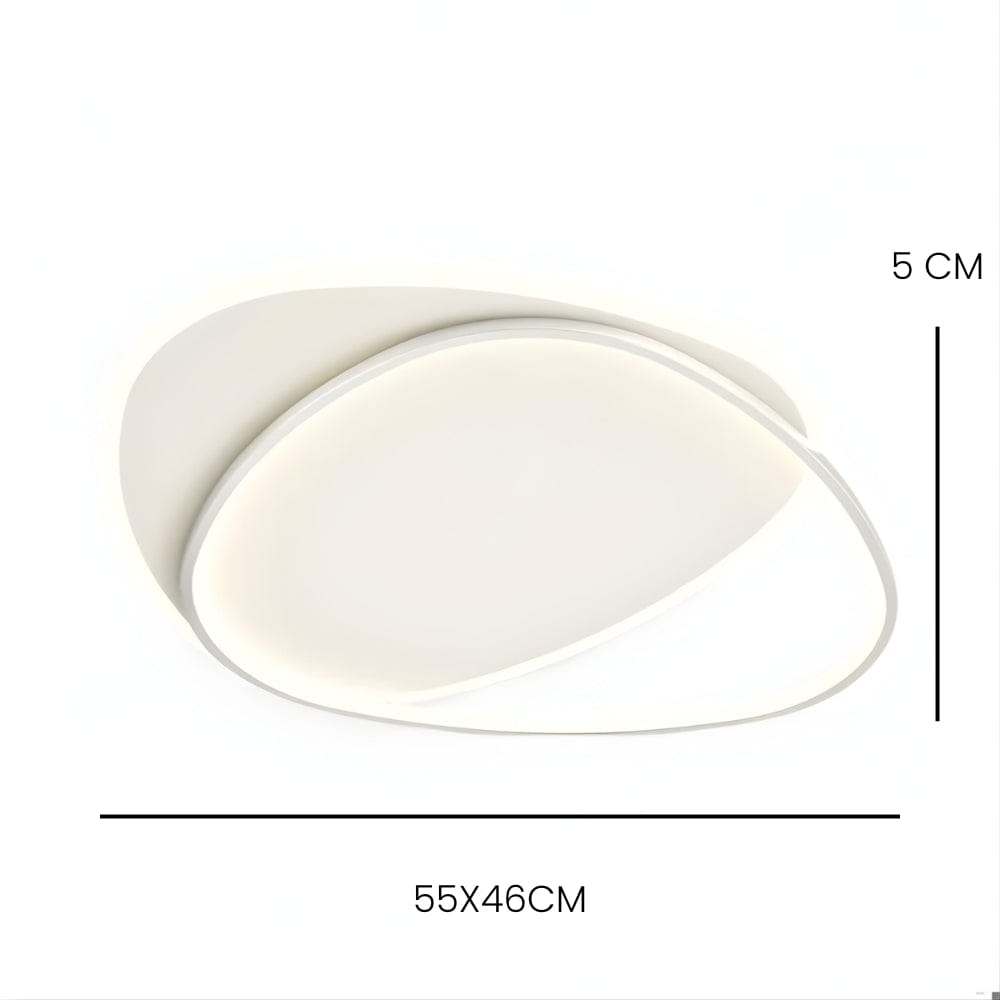 Lustre Chambre Moderne Boucle Blanc Blanc