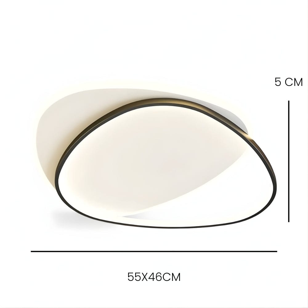 Lustre Chambre Moderne Boucle Noir Noir