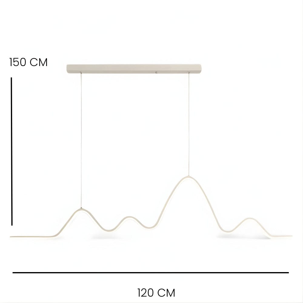Lustre Chambre Ondulee Blanc Blanc