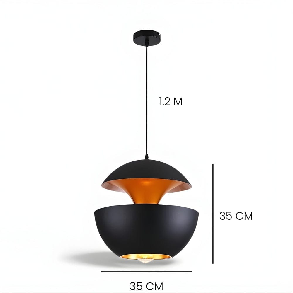 Lustre Chambre Sphère Noir Noir