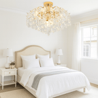 Lustre Chambre Suspendu Crystal Dorée
