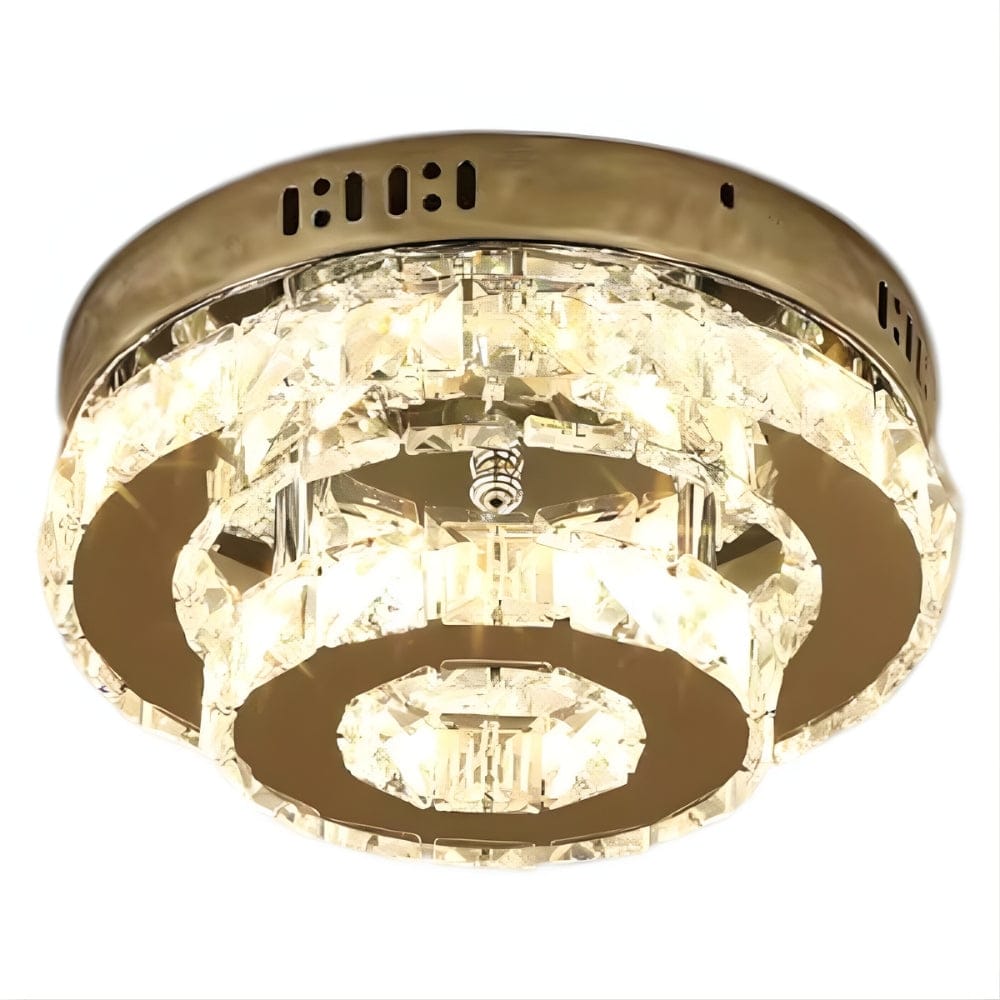 Lustre Chambre Triple Cristal Dorée Image