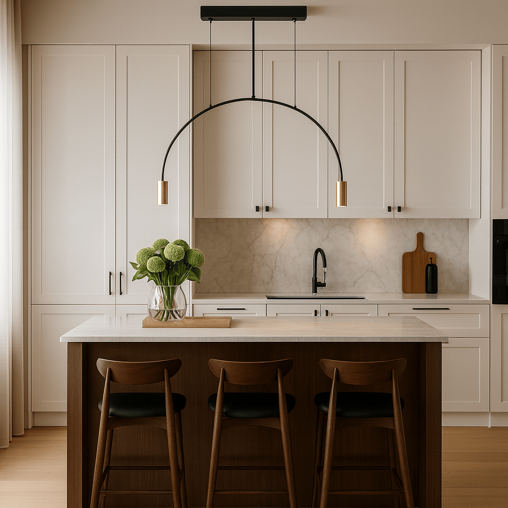 Lustre Cuisine 2 Arc Doree Dorée