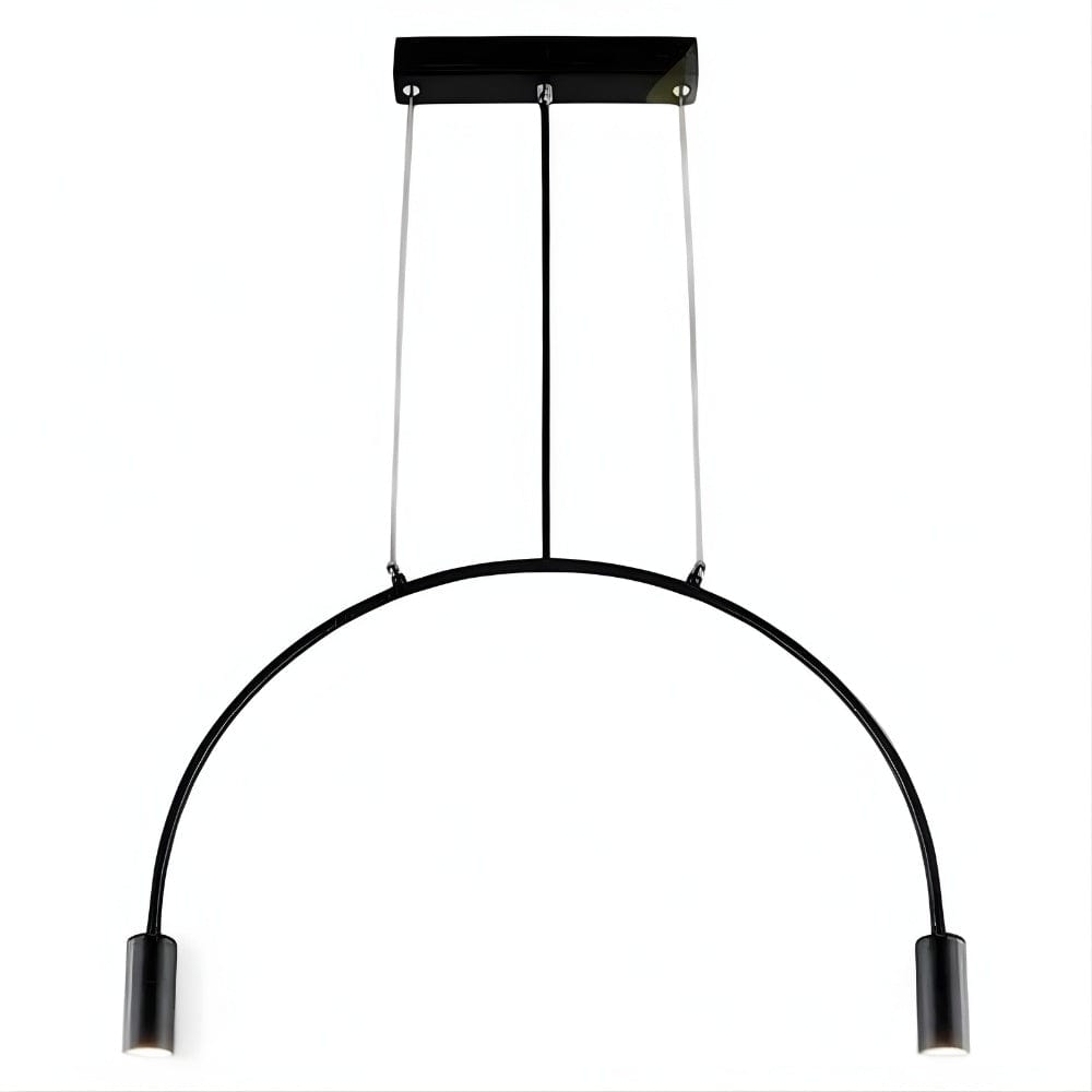 Lustre Cuisine 2 Arc Noir Noir