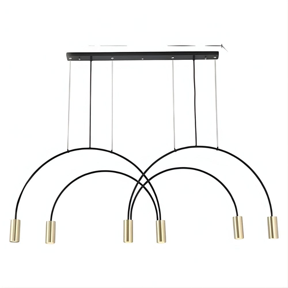 Lustre Cuisine 6 Arc Doree Dorée