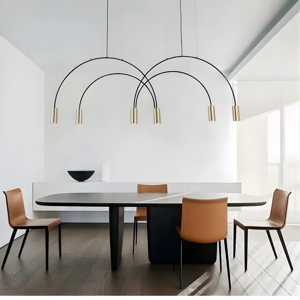 Lustre Cuisine 6 Arc Doree Dorée