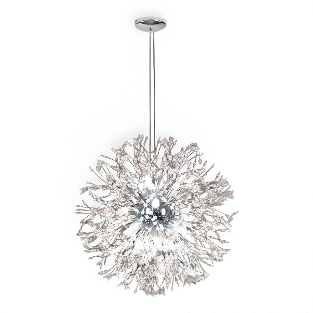 Lustre de Salon aves Boules de Cristal Argent