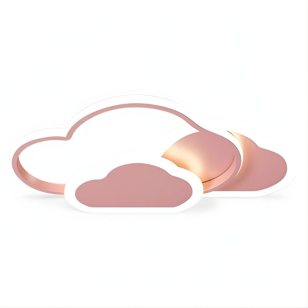 Lustre Enfant Double Nuage Rose Rose Image