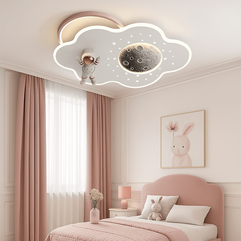 Lustre Enfant Nuage Rose Rose