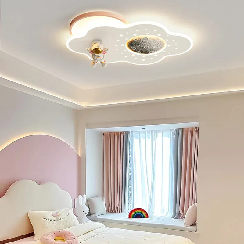 Lustre Enfant Nuage Rose Rose