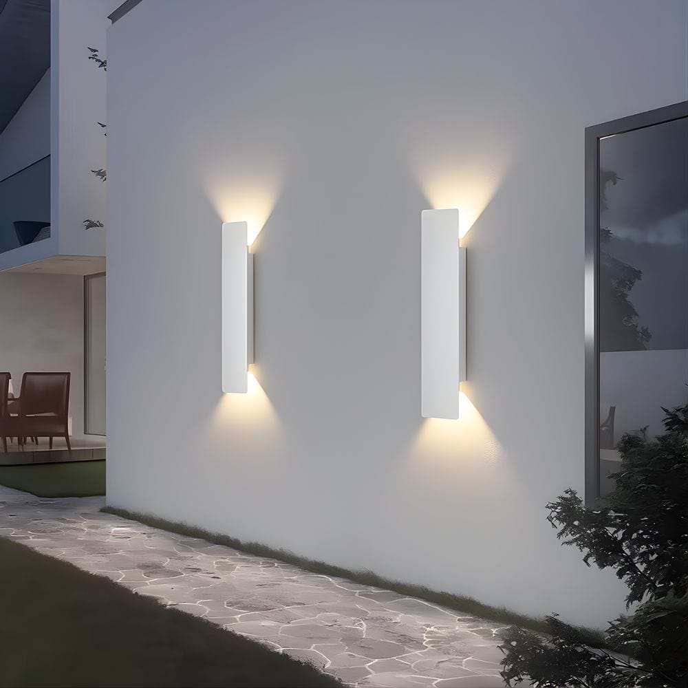 Lustre Exterieur Baton Blanc Blanc