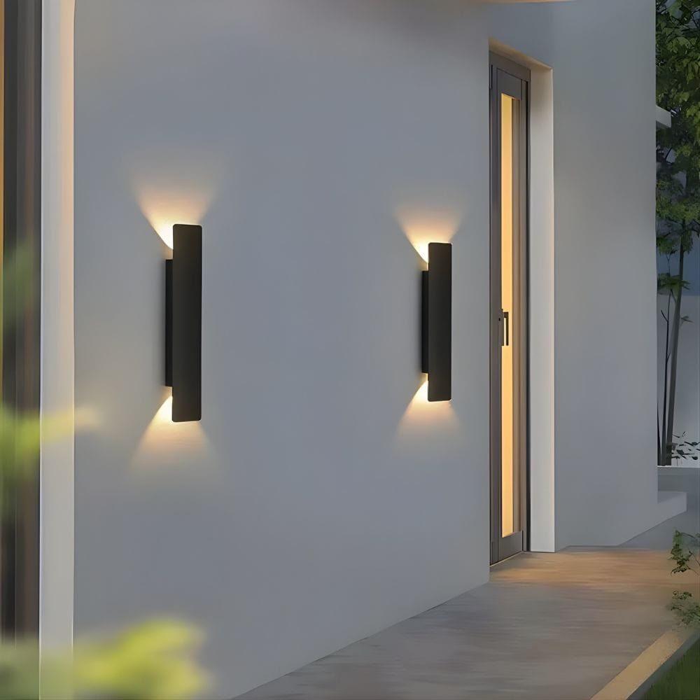 Lustre Exterieur Baton Noir Noir