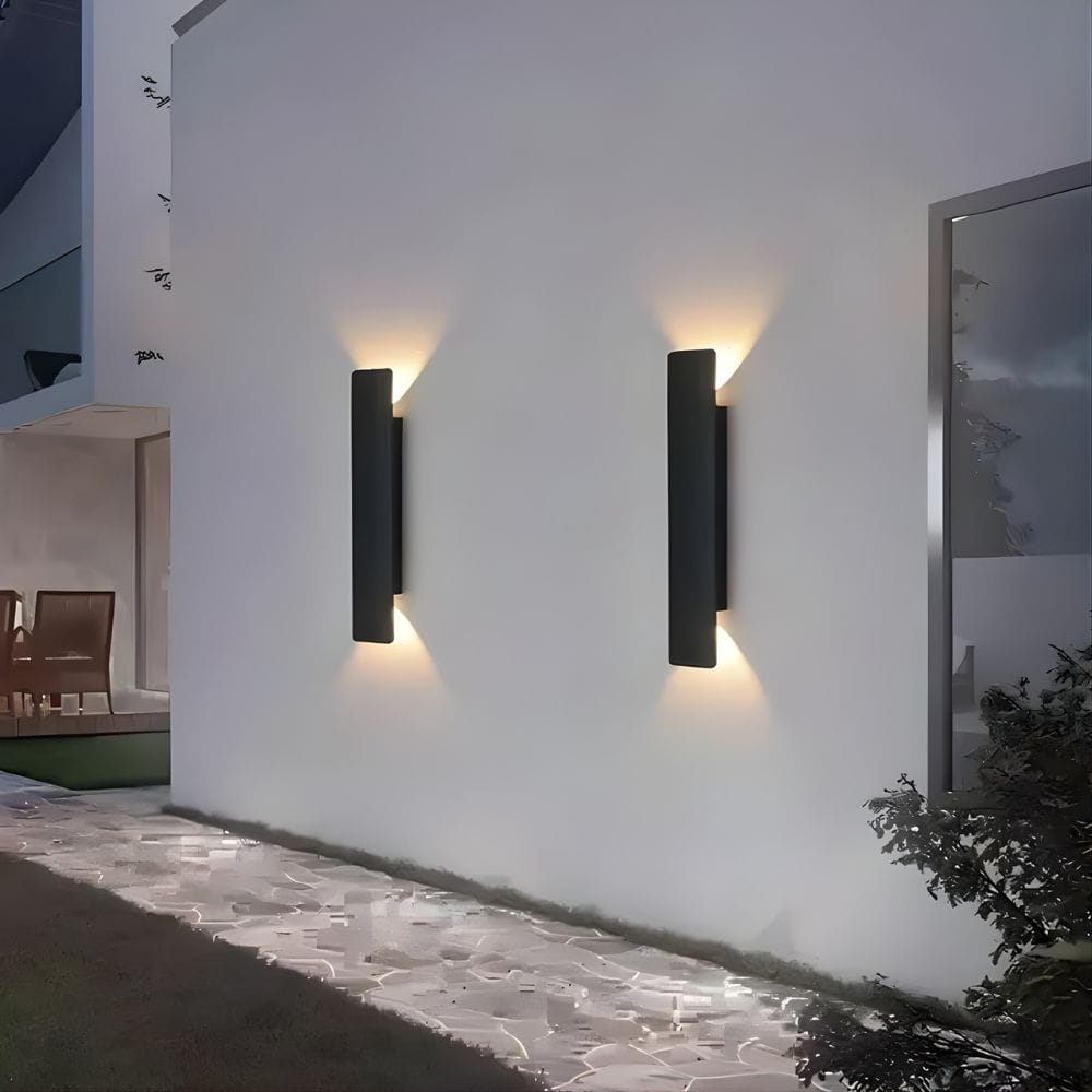 Lustre Exterieur Baton Noir Noir