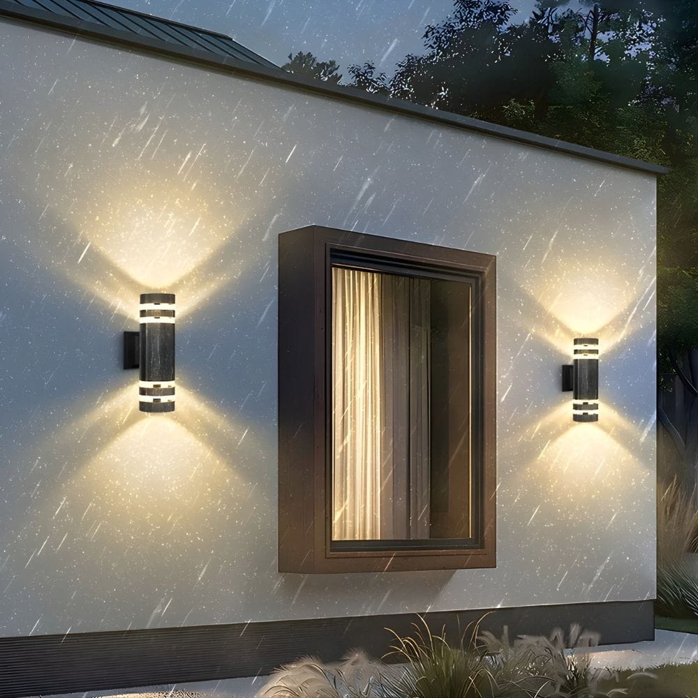 Lustre Exterieur Cylindrique Noir Noir