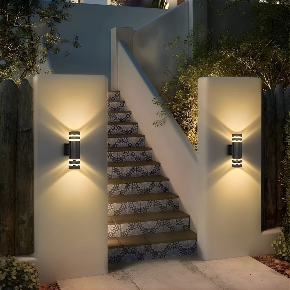 Lustre Exterieur Cylindrique Noir Noir