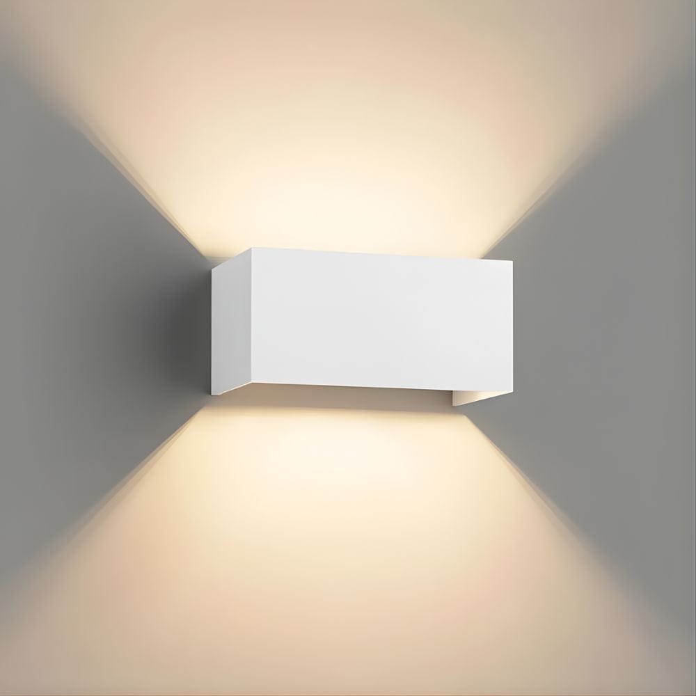 Lustre Exterieur Grand Cube Blanc Blanc