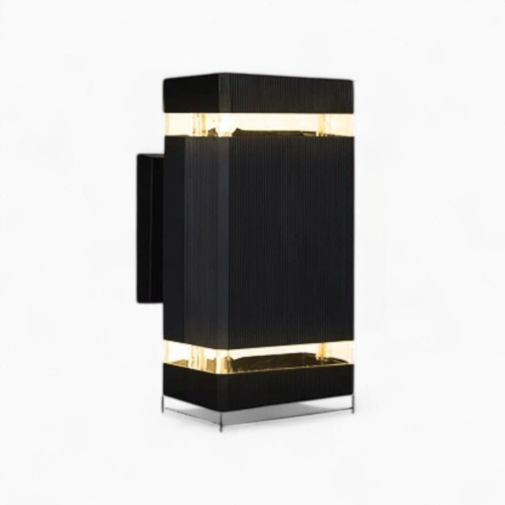 Lustre Exterieur Petit Rectangle Noir Noir