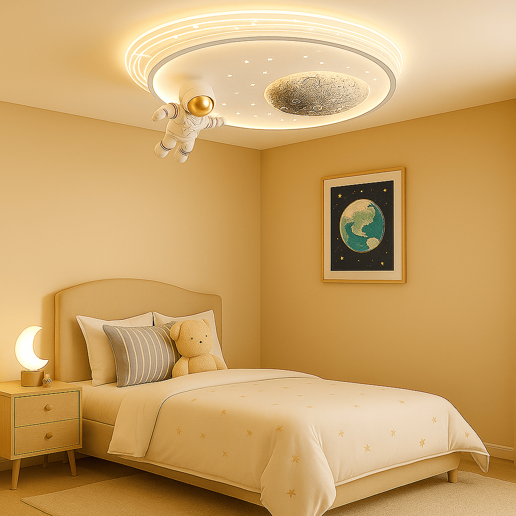 Lustre Lune Enfant Blanc