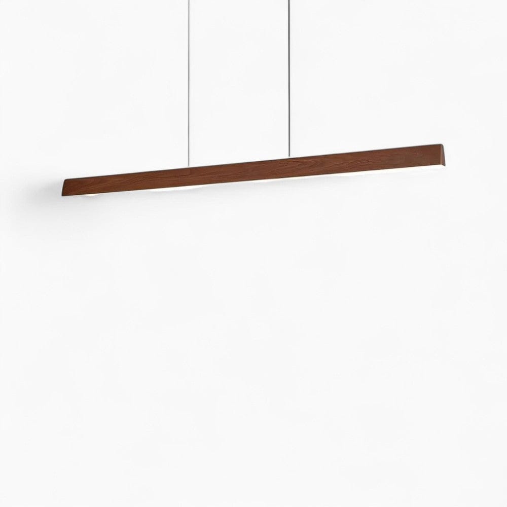 Lustre Moderne Barre Bois Marron
