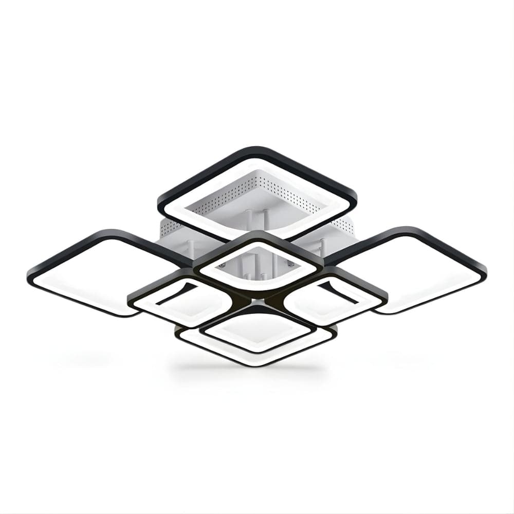 Lustre Moderne Carre Noir Noir