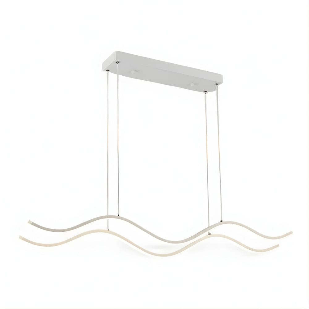 Lustre Moderne Double Vague Blanc Blanc Image