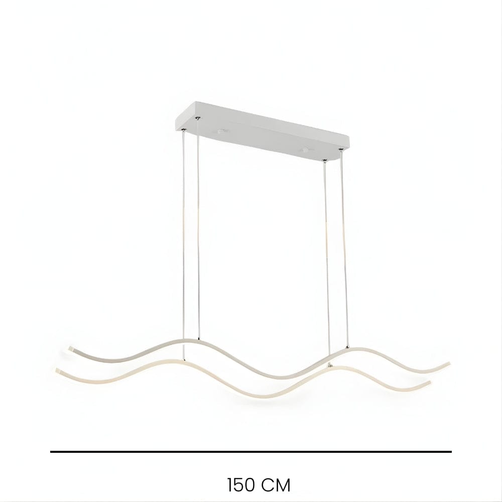 Lustre Moderne Double Vague Blanc Blanc
