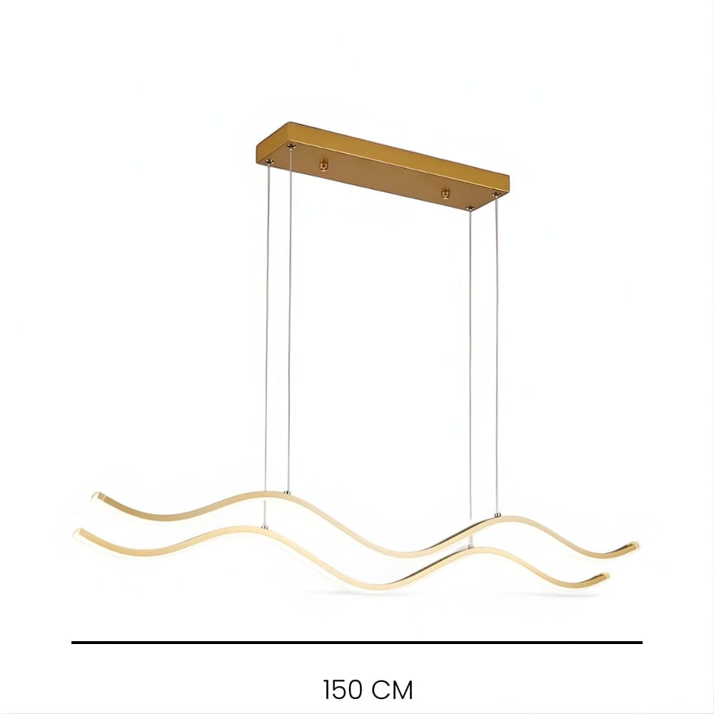 Lustre Moderne Double Vague Doree Dorée