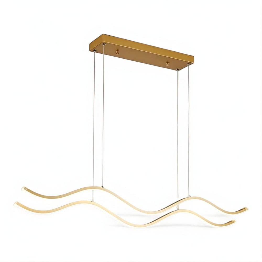 Lustre Moderne Double Vague Doree Dorée Image