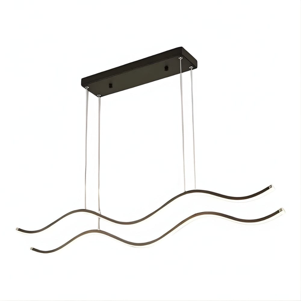 Lustre Moderne Double Vague Noir Noir