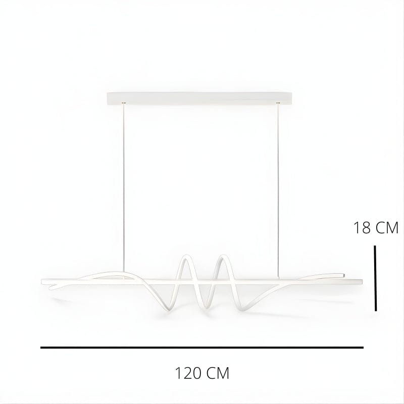 Lustre Moderne Onde Blanc Blanc