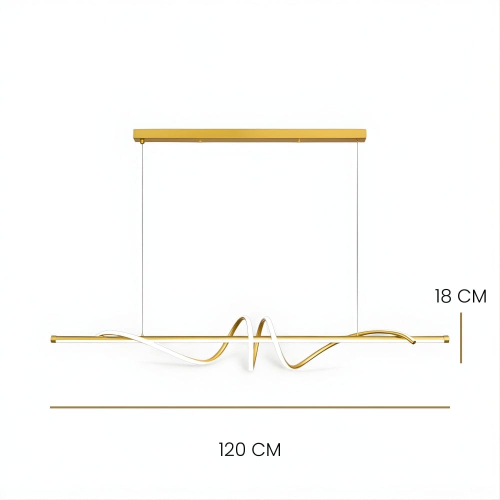 Lustre Moderne Onde Doree Dorée