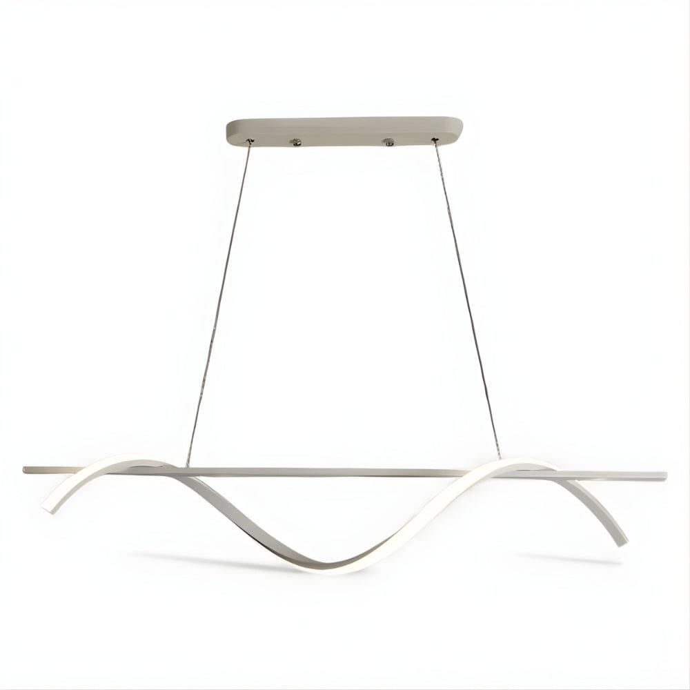 Lustre Moderne Ondule Blanc Blanc