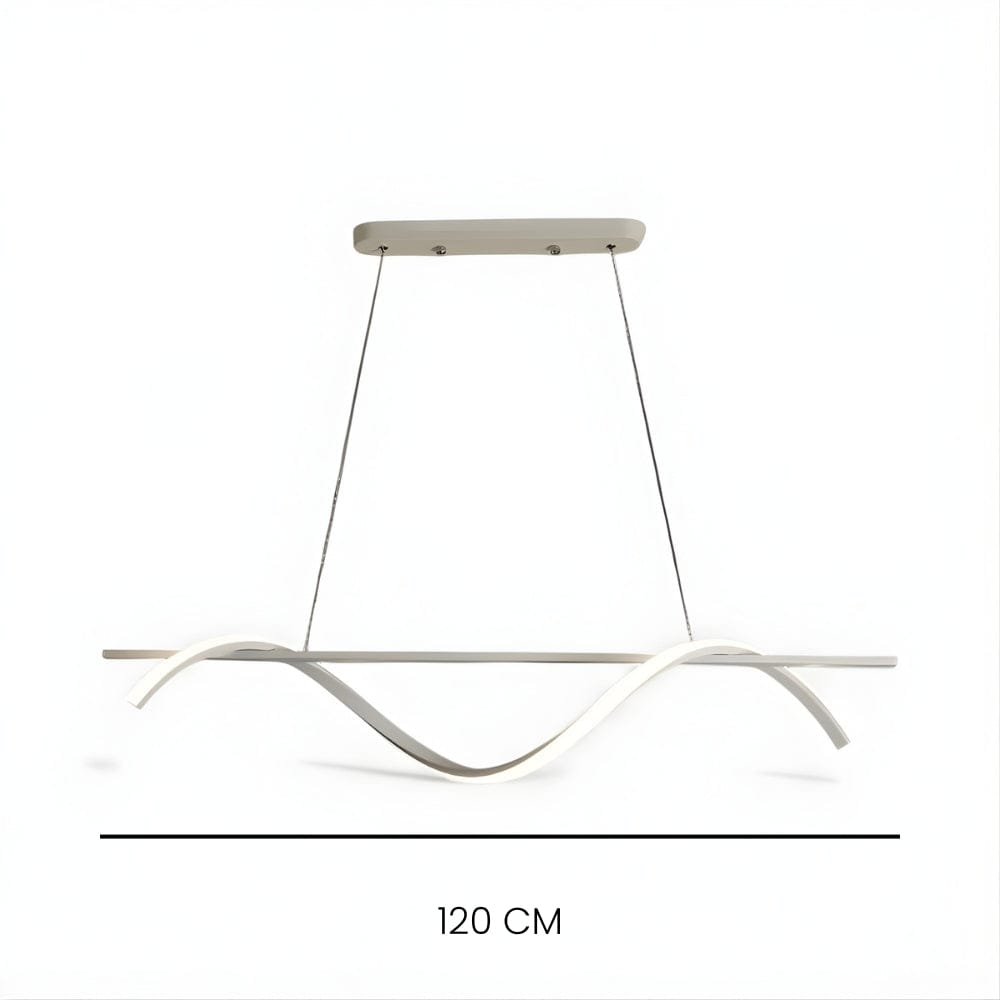 Lustre Moderne Ondule Blanc Blanc