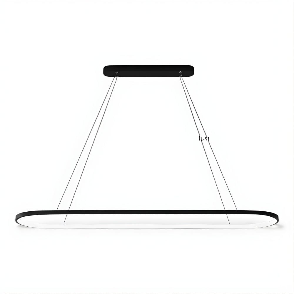 Lustre Moderne Ovale Noir Noir Image