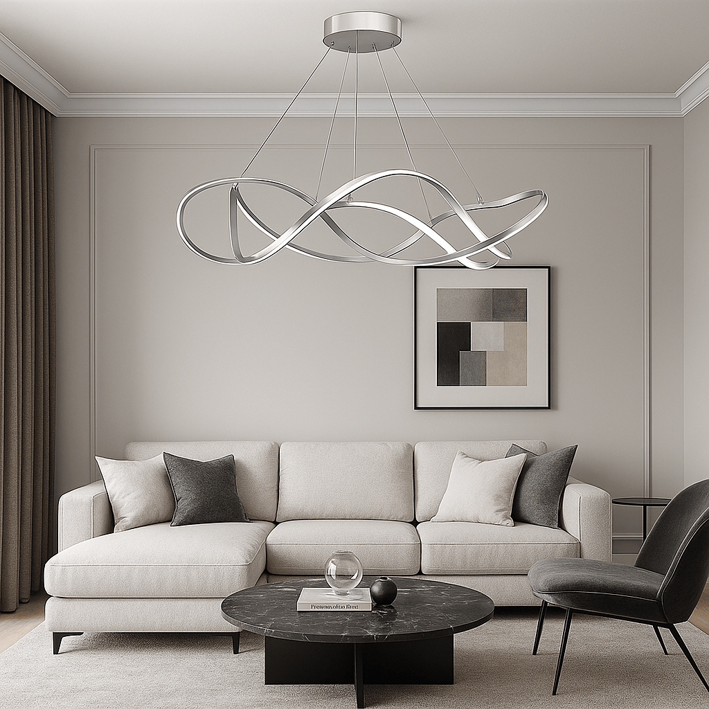 Lustre Moderne Ruban Argent Argent Image