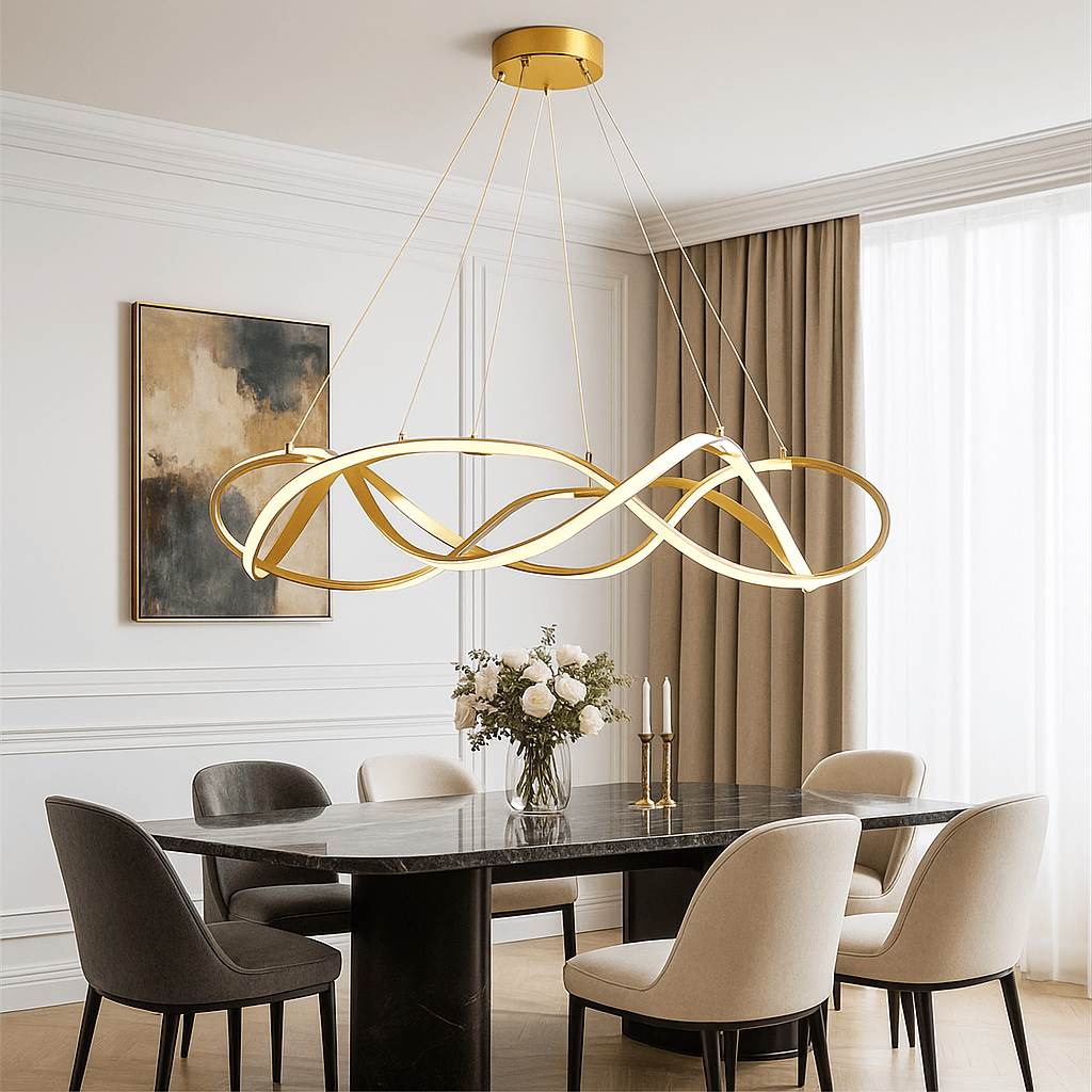 Lustre Moderne Ruban Doree Dorée Image