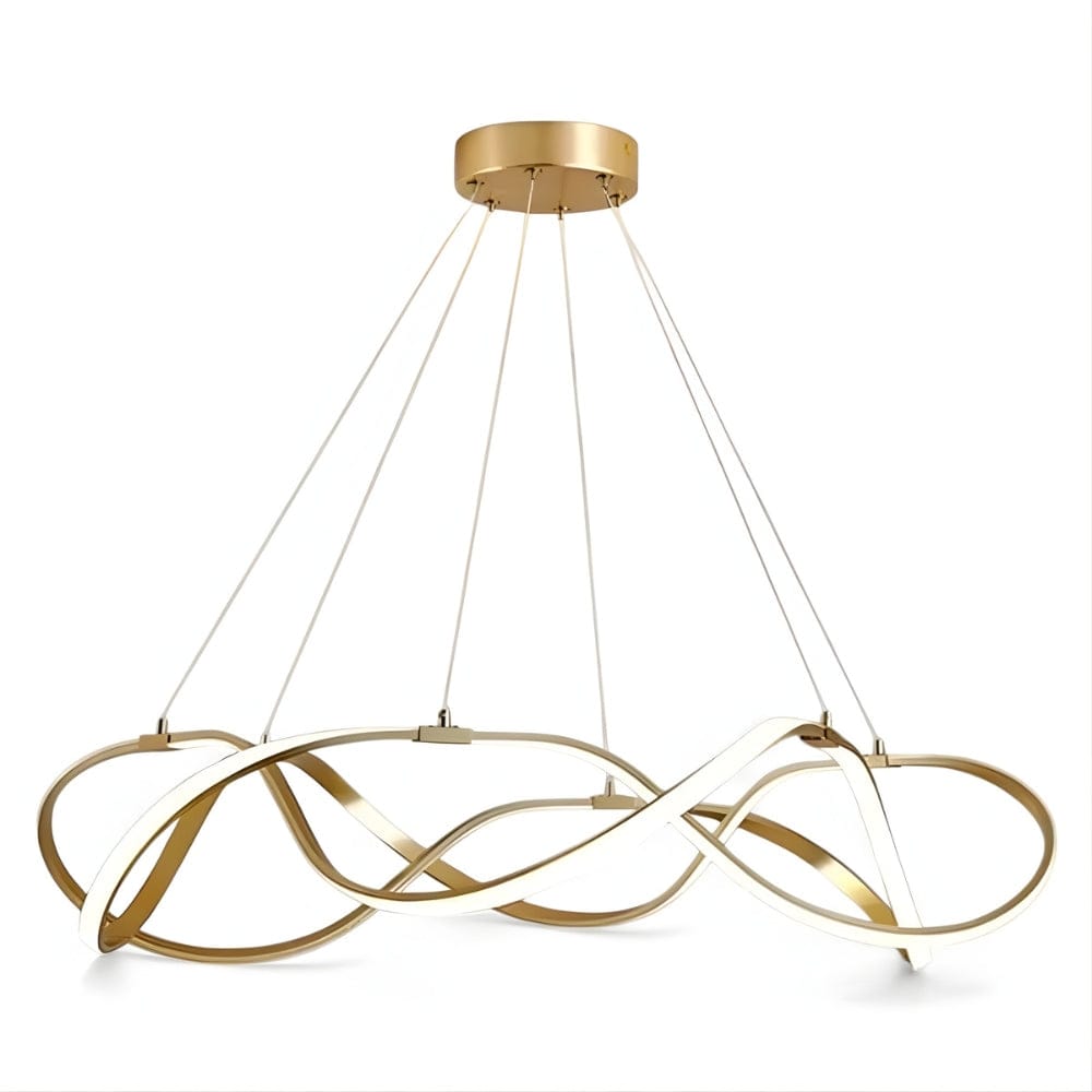 Lustre Moderne Ruban Doree Dorée