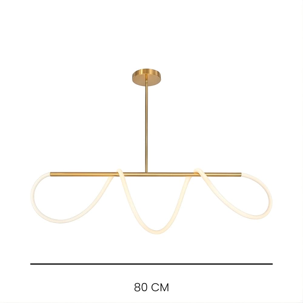 Lustre Moderne Ruban Tombant Doree Dorée